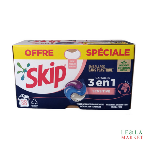 Lessive Skip sensitive 38 lavages – LE&LA MARKET